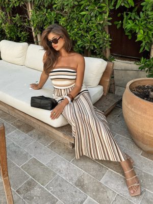 Libra Stripe Knit Maxi Skirt