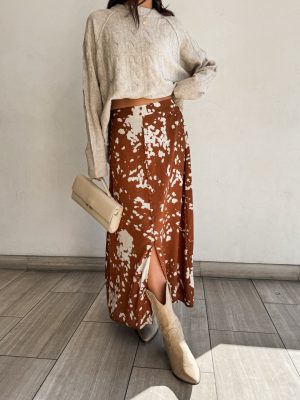 Pecan Pie Midi Skirt