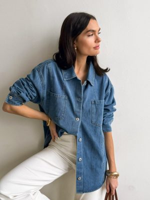 Maddox Oversized Denim Top