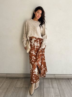 Pecan Pie Midi Skirt