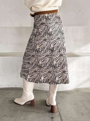 Mila Zebra Midi Skirt