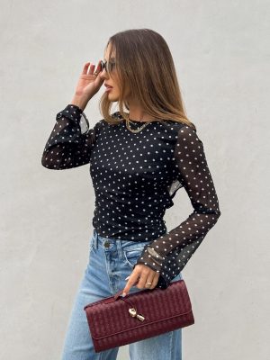 Never Look Back Polka Dot Top